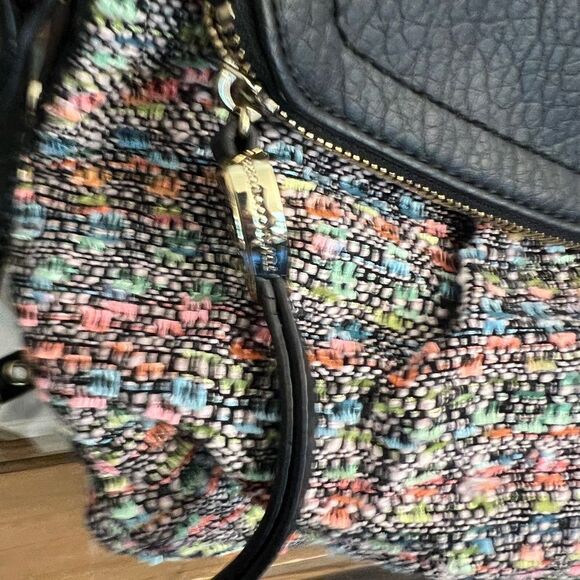 Vintage Juicy Couture Tweed w/ Black and gold Locke accent embellishment Handbag - Picture 6 of 12